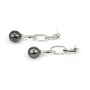 Earring starling silver 925 tahiti cultured pearl  x 2pcs