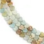Amazonite multicolore coeur 4mm x 38cm