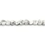 Perle Herz Howlith 4mm | Natürlicher Weißer Aderstein
