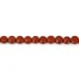 Perla Redonda Plana Facetada Jaspe Rojo 4.5mm | Piedra Natural