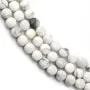 Perla Rotonda Piatta Sfaccettata Howlite 4mm | Pietra Naturale Bianca