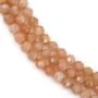 Perla Naturale Pietra di Luna Arancione 4mm | Vendita all'Ingrosso