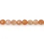 Perla Naturale Pietra di Luna Arancione 4mm | Vendita all'Ingrosso