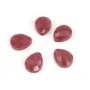 Cabochon Gota Facetada Rodonita 8x10mm | Pedra Rosa Natural