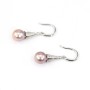 Ohrringe Tropfen 8mm Zuchtperle | 925 Rhodiniertes Silber