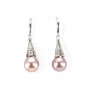 Ohrringe Tropfen 8mm Zuchtperle | 925 Rhodiniertes Silber
