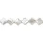Perla Trébol Nácar Blanco 8mm | Piedra Natural Elegante