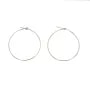 Créoles en argent 925, de forme ronde, 30mm de diamètre x 2pcs