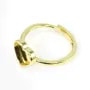 Bague réglable pour cabochon coeur 9x10mm - Doré x 1pc