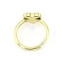 Anel ajustável para cabochão coração 9x10mm - Dourado x 1pc