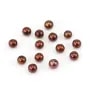 Perle de culture d'eau douce, semi-percée, marron, ronde, 7-7.5mm x 1pc