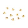 Rondella da Schiacciare Dorato 2x3mm - Perla Finitura Bracciale - Ottone Dorato
