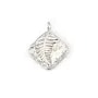 Pendent 304 Stainless Steel | Engraved Leaf Diamond | Jewelry Making