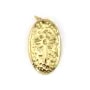 Pendentif ovale étoile 12x20mm - Acier Inox 304 doré x 1pc