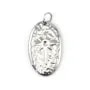 Pendentif ovale étoile 12x20mm - Acier Inox 304 x 1pc