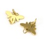Breloque abeille 9x13mm - Acier Inox 304 doré x 1pc
