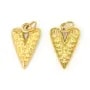 Hammered Gold Heart | Stainless Steel 304 Pendant | Jewelry Supplier