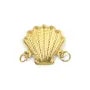 Intercalaire coquillage 15x16mm - Acier Inox 304 doré x 1pc