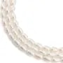 Perla de agua dulce, blanca, oliva, 6-7mm x 38cm