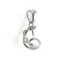 Bélière vague pour perle semi percé (8mm) - 18mm - Argent 925 rhodié x 1pc