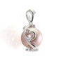 Asola ondulata 18mm per perla da 8mm | Creazione gioielli Argento 925 rodio