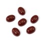 Cabochon pierre imitation Jaspe rouge ovale 10x14mm x 4pcs