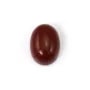 Cabochon pierre imitation Jaspe rouge ovale 15x20mm x 2pcs