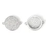 Round Pave Spacer 925 Silver | Shiny Jewelry Component