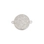 Round Pave Spacer 925 Silver | Shiny Jewelry Component