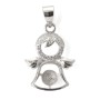 Bail ángel para semi perforada 14x24mm - Óxido de zirconio y Plata 925 rodiada x 1pc