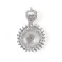 Bail Rotondo Pavé & Cuore Argento 925 | Per Perla Semiforata