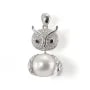 925 Silver Owl Bail | For Half-Drilled Pearl