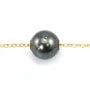 Perla di Tahiti Rotonda 9-10mm | Pendente Elegante Gold Filled