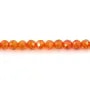 Oxyde de zirconium orange rond facetté 2mm x 38cm