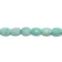 Perles ovales facettées Amazonite du Pérou - 6x8mm