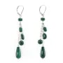 Silver earring 92alachite- Achat / vente pas cher
