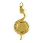 Golden Snake Pendant | 8mm Cabochon Holder Costume Jewelry