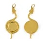 Pendente Serpente Dorato | Supporto Cabochon 8mm Gioielli Fantasia