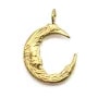 Pendentif croissant de lune 13x19mm - Acier Inox 304 doré x 1pc