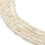 Freshwater cultured pearls, white, olive/irregular, 3-3.5mm x 39cm