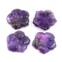Pendentif Blume Amethyst | Halb-Edelstein Geschnitzt