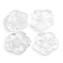 Pendentif Cristal de roche fleur sculptée 30mm x 1pc