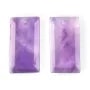 Amethyst Rectangle Pendant | 13x25mm Set Stone