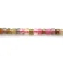 Tourmaline multicolore tube 1x1.5mm x 38cm