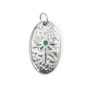 Pendentif ovale étoile 12x20mm - Acier Inox 304 x 1pc