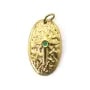 Pendentif Ovale Étoile Doré | Acier Inox 304 | Bijoux Fantaisie