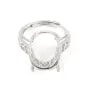 Anello regolabile per cabochon ovale 13x18 mm - Argento 925 rodiato