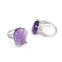 Adjustable ring for oval cabochon 13x18mm - Silver 925 rhodium plated
