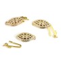 Fermoir à clipser ovale filigrané 6x12mm - Gold Filled x 1pc