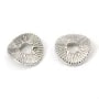 Texturierte Rondele 6mm 925 rhodiniertes Silber |Schmuckherstellung